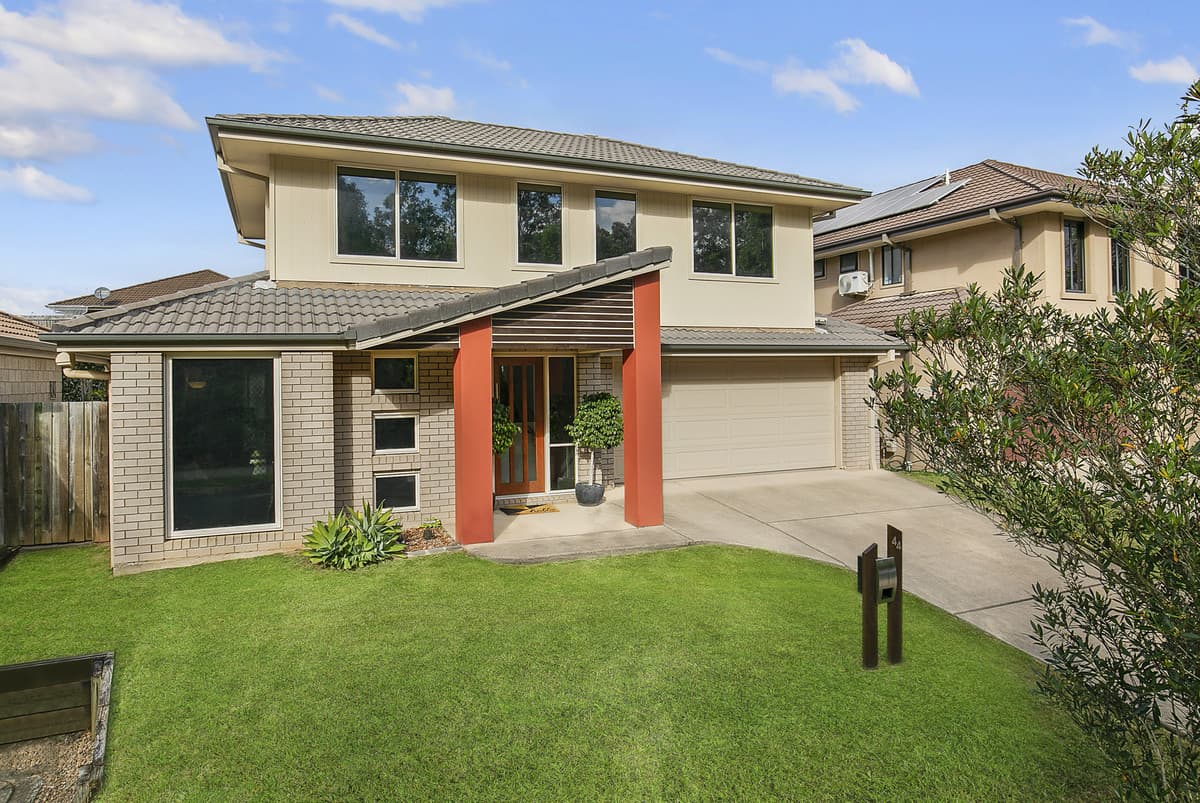 Beautiful high-set 3 bedroom + study + media room opposite bush land!